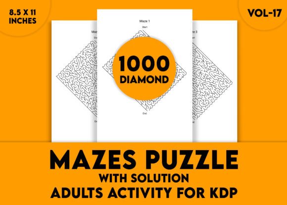 Adults Hard Diamond Mazes Puzzles Vol-17: A Strategic Tool for Cognitive Training and Problem-Solving