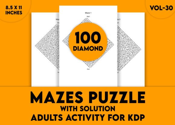 Adults Hard Diamond Mazes Puzzles Vol-30 – A New Challenge for Puzzle Enthusiasts