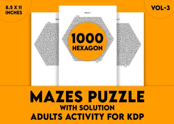 Adults Hard Hexagon Mazes Puzzles Vol-3: A Practical Tool for Cognitive Workouts