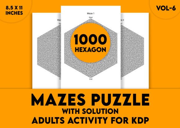 Adults Hard Hexagon Mazes Puzzles Vol-6 – Redefining Problem-Solving Through Hexagonal Labyrinths