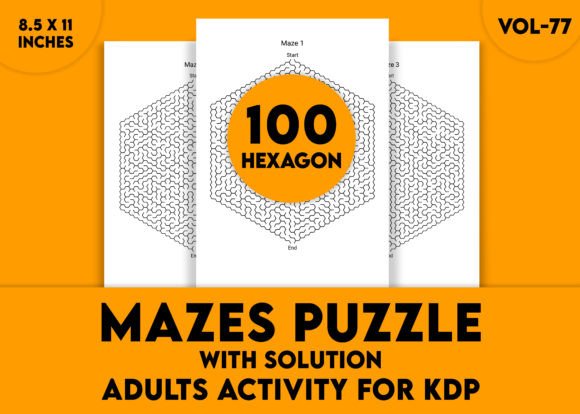 Adults Hard Hexagon Mazes Puzzles Vol-77 – A Structured Challenge for Cognitive Workflow