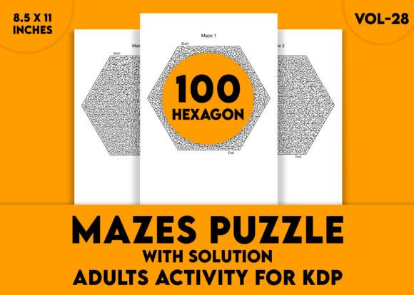 Adults Hard Hexagon Mazes Puzzles Vol‑28: A Sharp Challenge in Every Cell