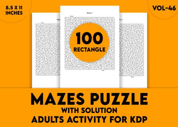 Adults Hard Rectangle Maze Puzzle Vol-46