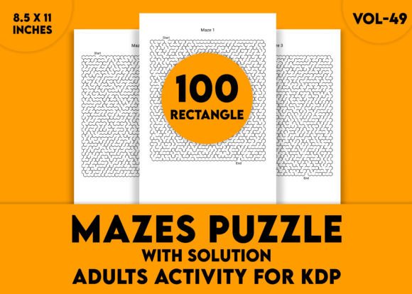 Adults Hard Rectangle Maze Puzzle Vol-49: A New Challenge for the Modern Mind