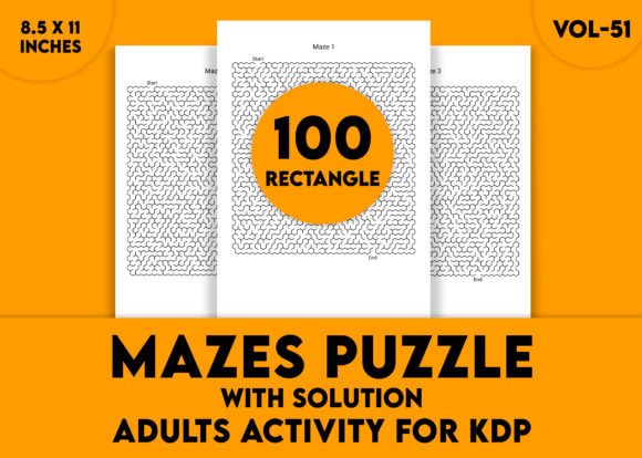 Adults Hard Rectangle Maze Puzzle Vol-51