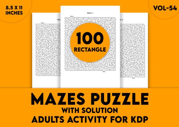 Adults Hard Rectangle Maze Puzzle Vol-54: A Practical Review for Serious Puzzle Enthusiasts
