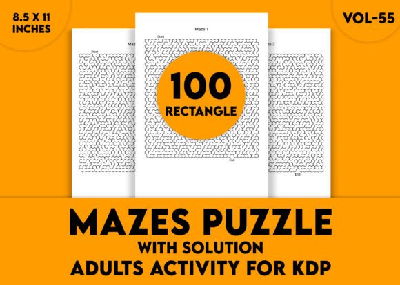 Adults Hard Rectangle Maze Puzzle Vol-55