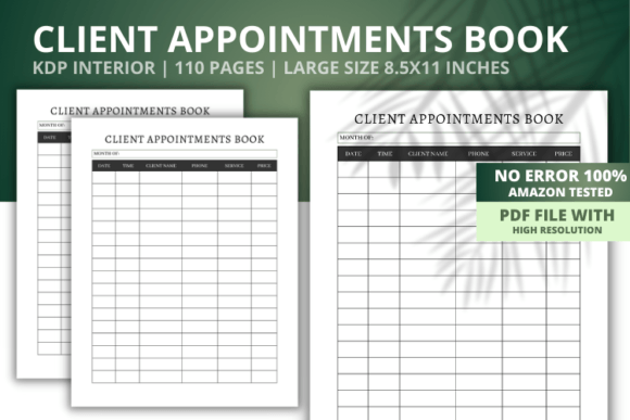 Client Appointments Book Kdp Interior: A Practical Tool for Staying Organized