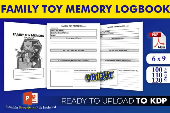 Family Toy Memory Log Book KDP Interior: Capturing Childhood Moments That Matter