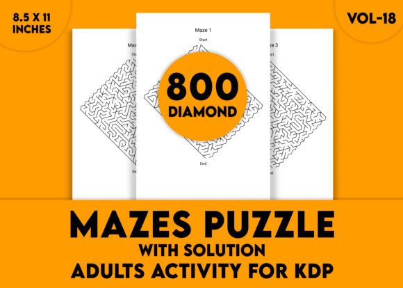 Sharpen Your Mind with Adults Hard Diamond Mazes Puzzles Vol-18